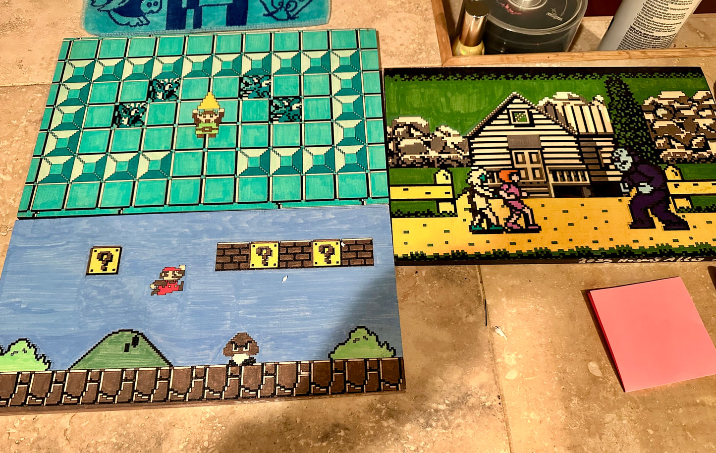 Small Wooden Canvas - Pixel Art Commission - New One of a Kind Piece!